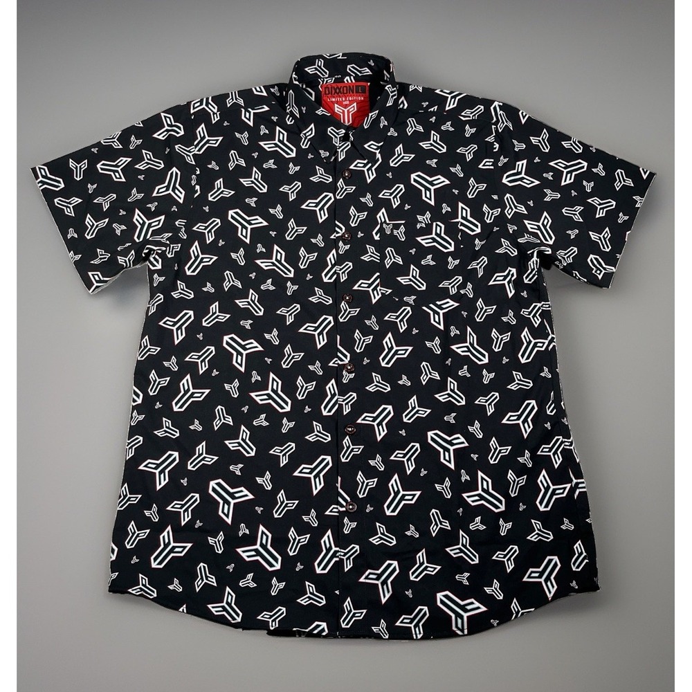 Dixxon Mens Large Flexpak Button Up Shirt Limited Edition 2025 Black SS